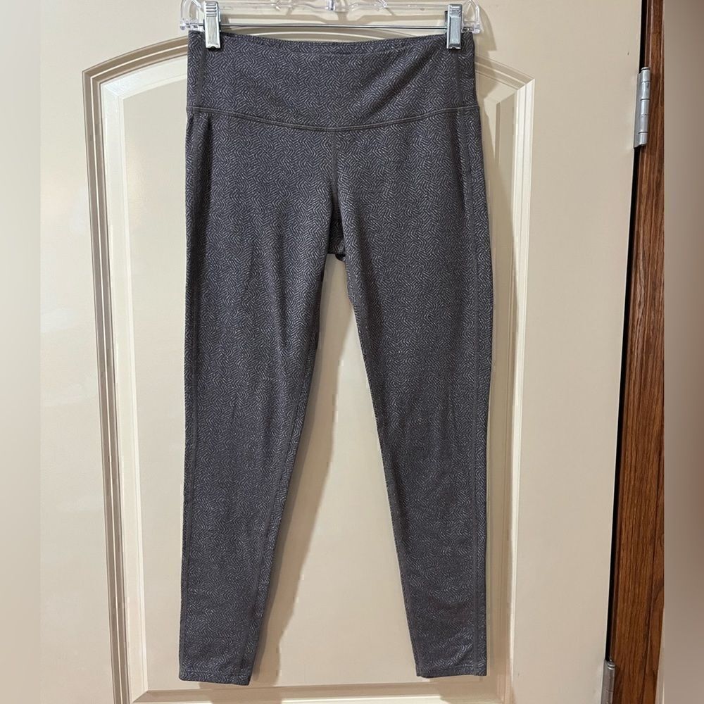 ATHLETA Swirl Chaturanga Leggings Gray Black Women's Size Small